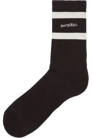 Sporty & Rich Logo-embroidered socks