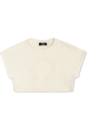VERSACE Logo-embroidered T-shirt