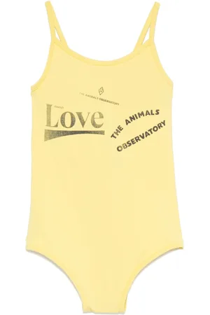 The Animals Observatory Logo-print swimsuit