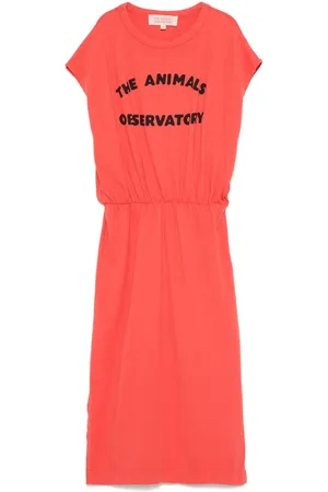 The Animals Observatory Logo-print dress