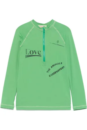 The Animals Observatory Logo-print swim top