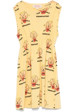 The Animals Observatory Logo-print dress