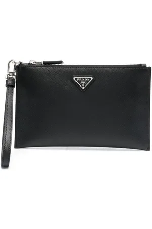 Prada Logo-plaque clutch bag