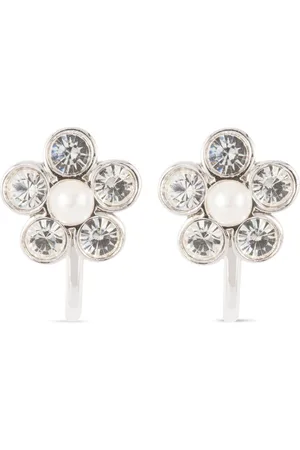 Susan Caplan 1990s floral clip-on earrings