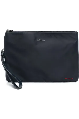 Kiton Logo-lettering clutch bag