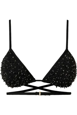 Twin-Set Embroidered triangle bikini top