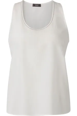 PESERICO SIGN Rhinestone-collar tank top