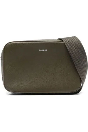Sandro Logo-debossed messenger bag