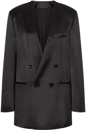 Serafini Lapeless double-breasted blazer