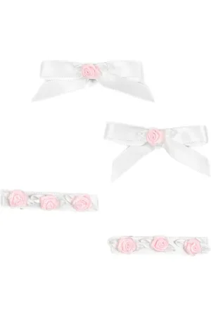 MONNALISA Rose-motif hair clips (set of four)