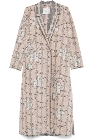 FORTE FORTE Floral-jacquard coat
