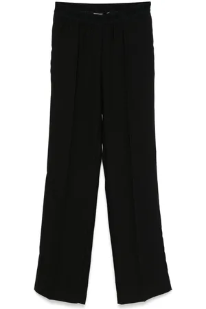 Ermanno Firenze Logo-waistband straight-leg trousers