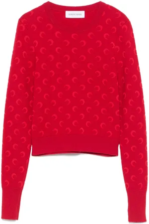 Marine Serre Moon-jacquard sweater