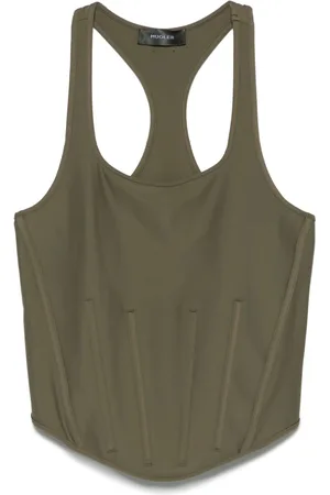 MUGLER Corseted tank top