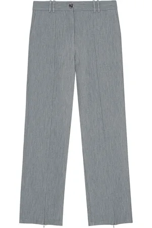Ganni Pressed-crease straight trousers