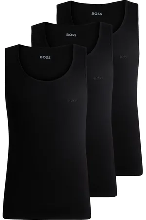 HUGO BOSS Logo-embroidered tank top (pack of three)