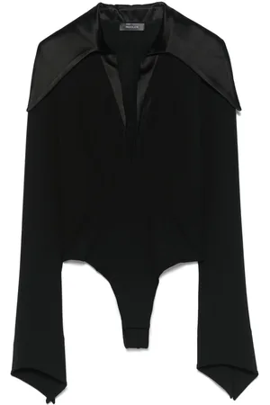 MUGLER Spiky-collar bodysuit
