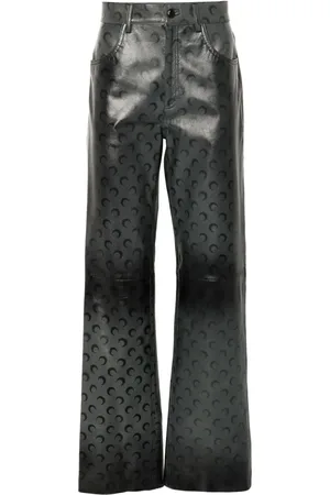 Marine Serre Crescent Moon-airbrushed trousers