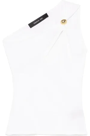 FEDERICA TOSI Jewel-detail one-shoulder top