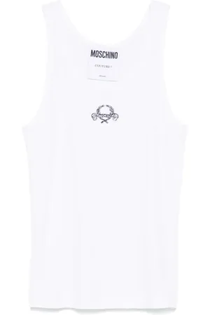 Moschino Logo-embroidered tank top