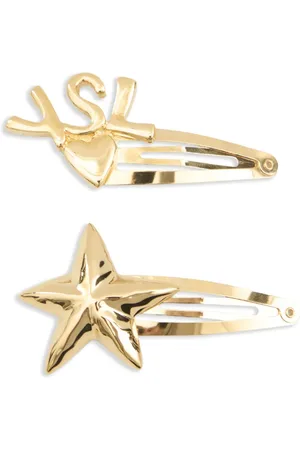 Saint Laurent Cassandre hair clips (set of two)