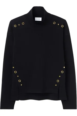 ST. JOHN Eyelet-detail sweater