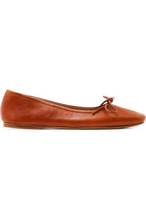 J.W.Anderson Round-toe leather ballerina shoes