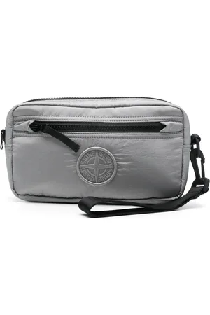 Stone Island Compass-embroidered clutch bag
