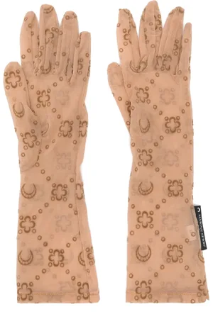Marine Serre Mesh flock gloves