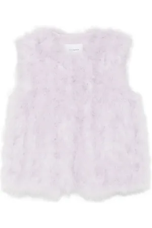YVES SALOMON Feather silk vest