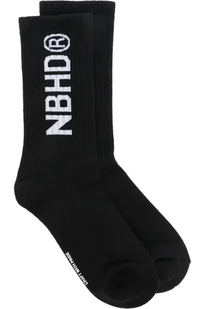 NEIGHBORHOOD Logo-intarsia socks