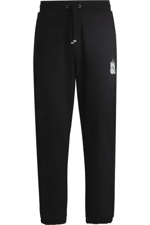 HUGO BOSS Smoked-logo cotton track pants