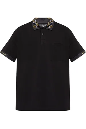 VERSACE Barocco-detail polo shirt