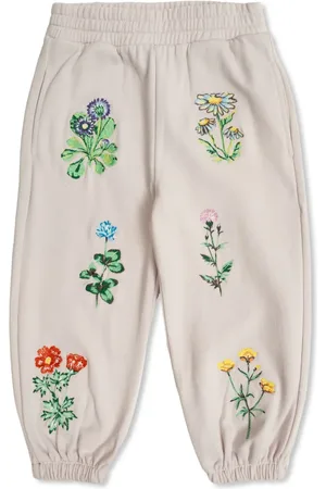 Stella McCartney Floral-embroidered trousers