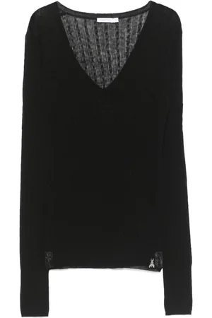 Patrizia Pepe Fine-knit V-neck sweater