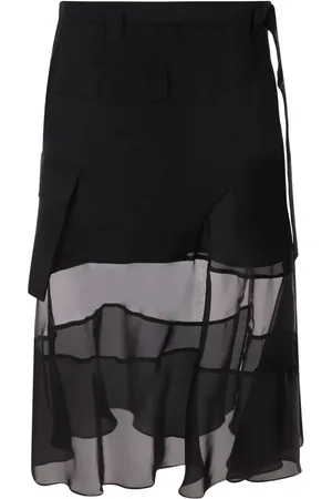 SACAI Asymmetric midi skirt
