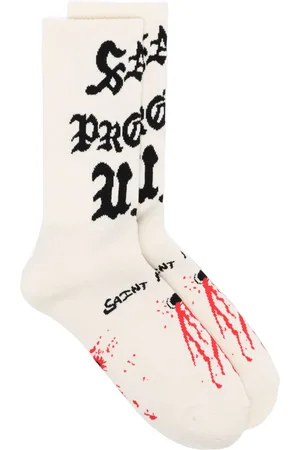 SAINT MXXXXXX Intarsia-knit socks