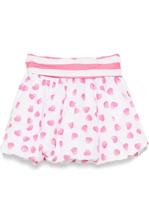 MONNALISA Heart-print balloon skirt