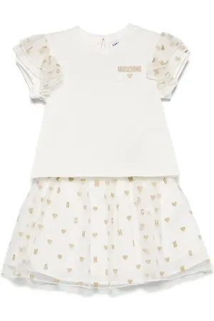 Moschino Hearts-jacquard skirt set