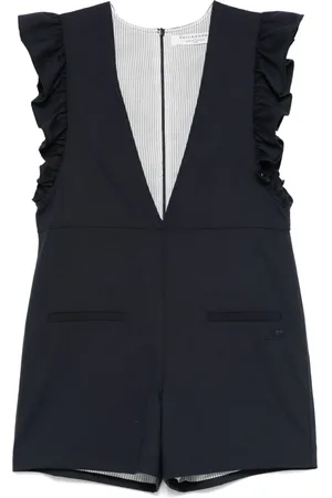 PHILOSOPHY DI LORENZO SERAFINI Logo-embroidered playsuit