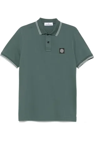 Stone Island Piqu??-weave polo shirt