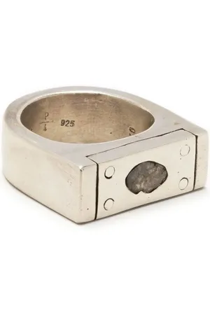 PARTS OF FOUR Plate sterling diamond ring