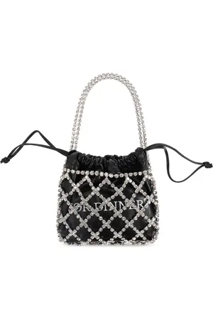 OFF-WHITE Crystal-skull leather tote bag