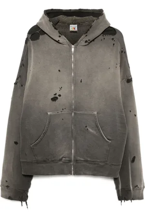SAINT MXXXXXX Distressed cotton Hoodie