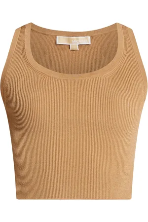 Michael Kors Fine-ribbed cropped tank top