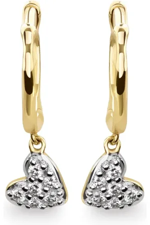 Monica Vinader Mini Heart Diamond Huggie earrings