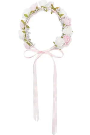 MONNALISA Satin-ribbon flower crown