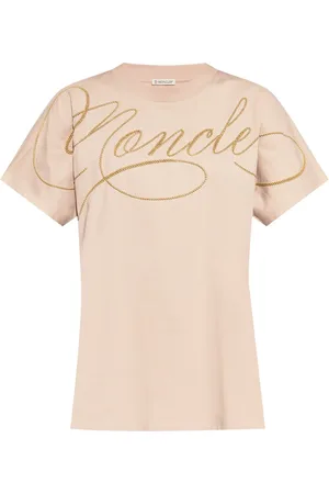 Moncler Embroidered cursive-logo T-shirt