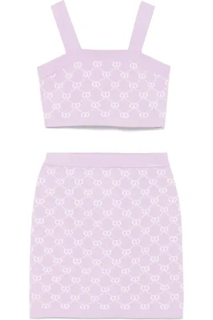 Twin-Set Logo-intarsia skirt set
