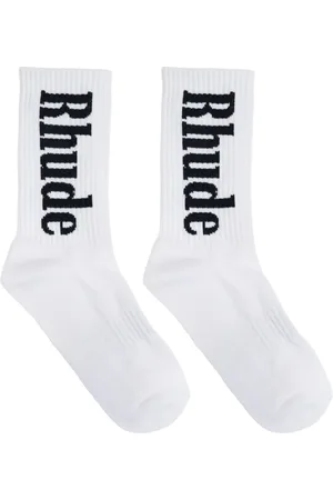 Rhude Logo-intarsia socks